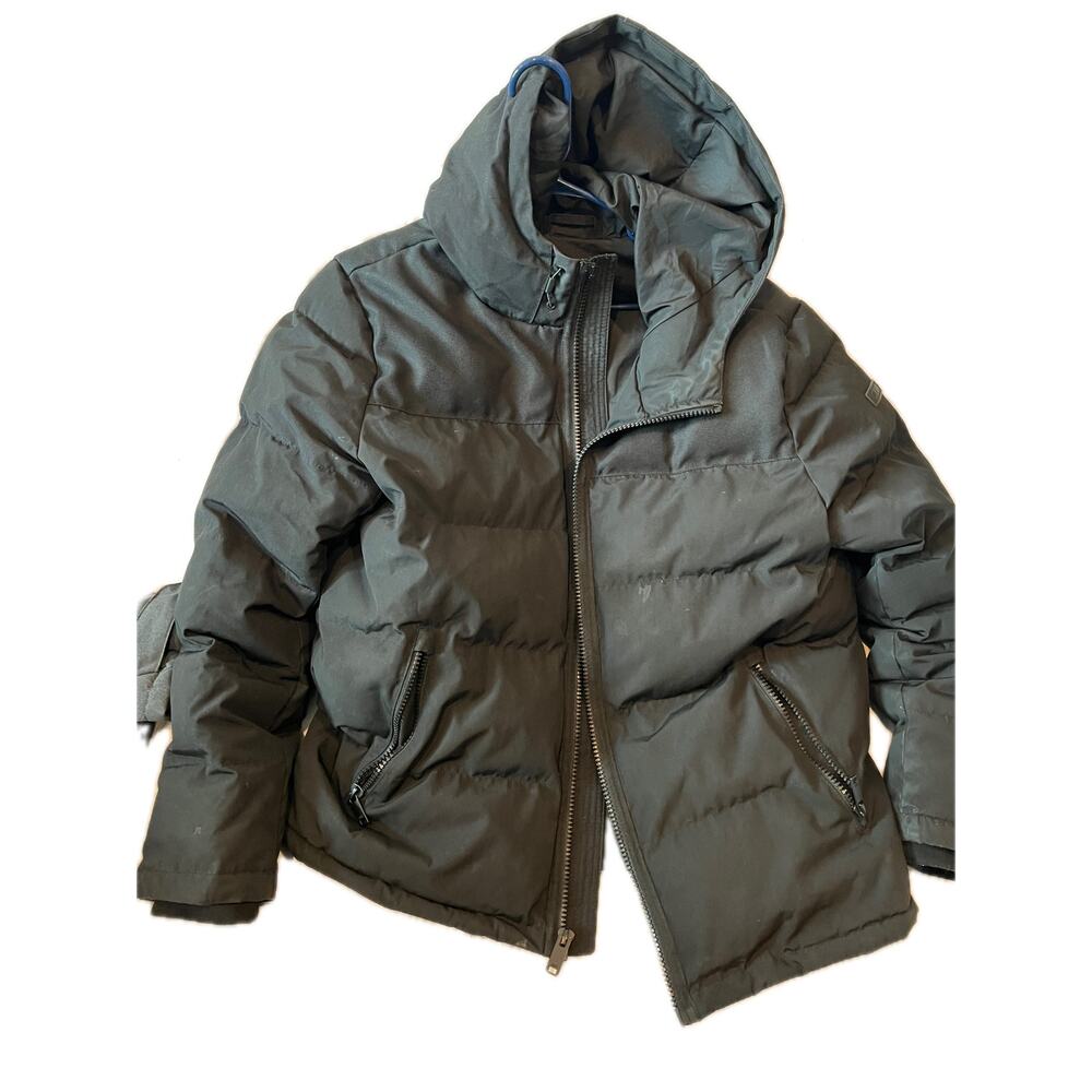 DKNY Black Puffy Parka Jacket Mens L